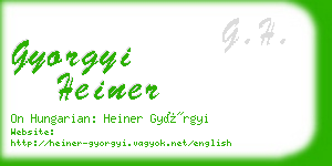 gyorgyi heiner business card